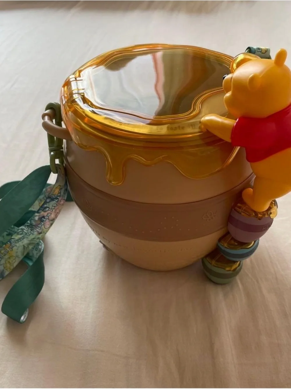Disney Winnie the Pooh Hunny Pot Snack Bucket - Yellow, Tan, Green